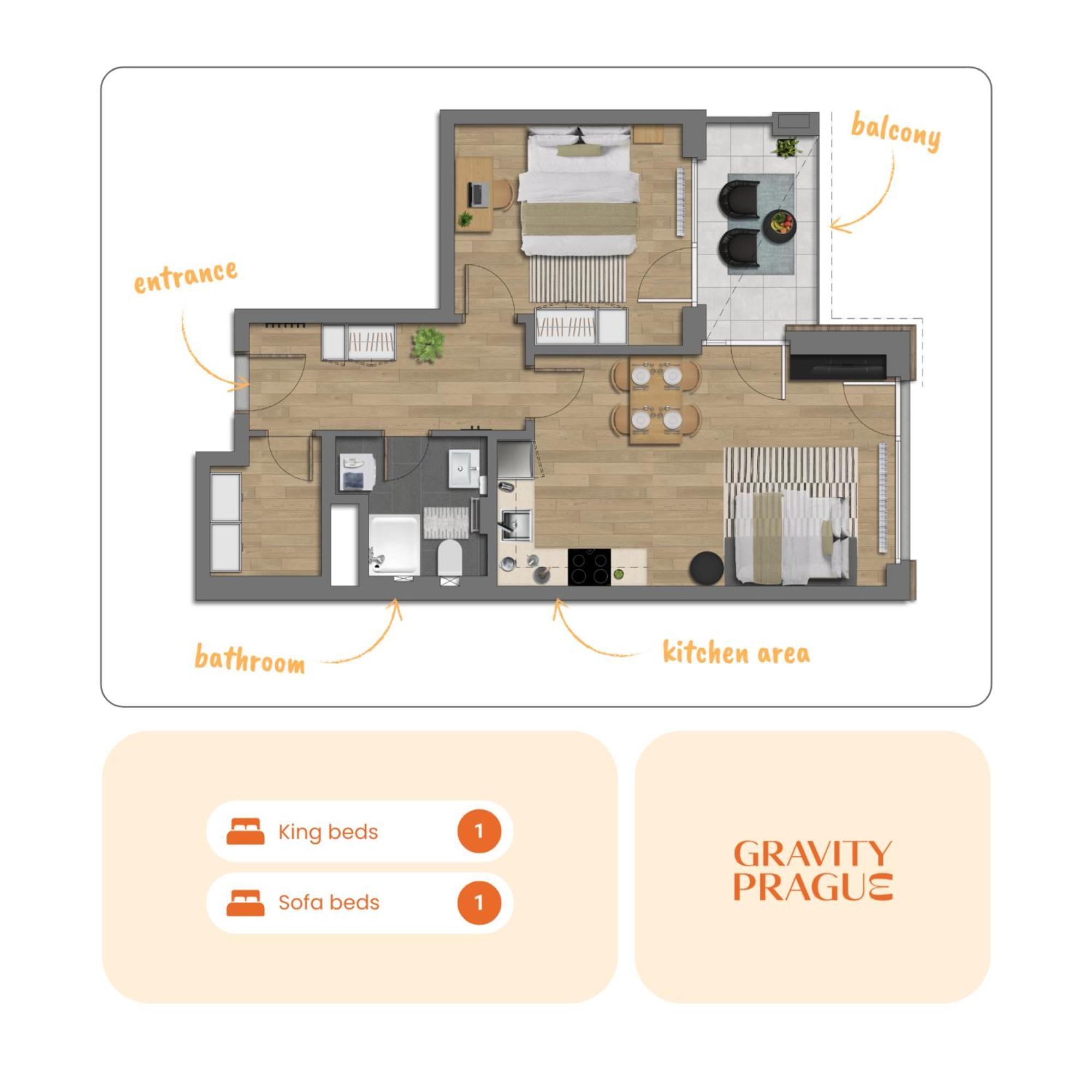 Design Apartment - Balcony, Free Parking, Yoga, 10 Mins To Center, By Gravity Прага Екстер'єр фото